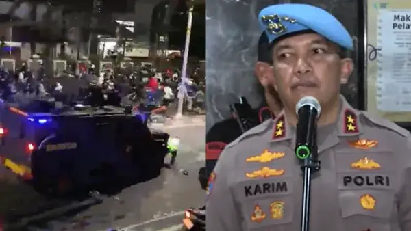 Tujuh anggota Brimob diperiksa Propam usai insiden tragis yang merenggut nyawa driver ojol. (Sumber : X@berlianidris/Screenshot Youtube/@ BeritaSatu).