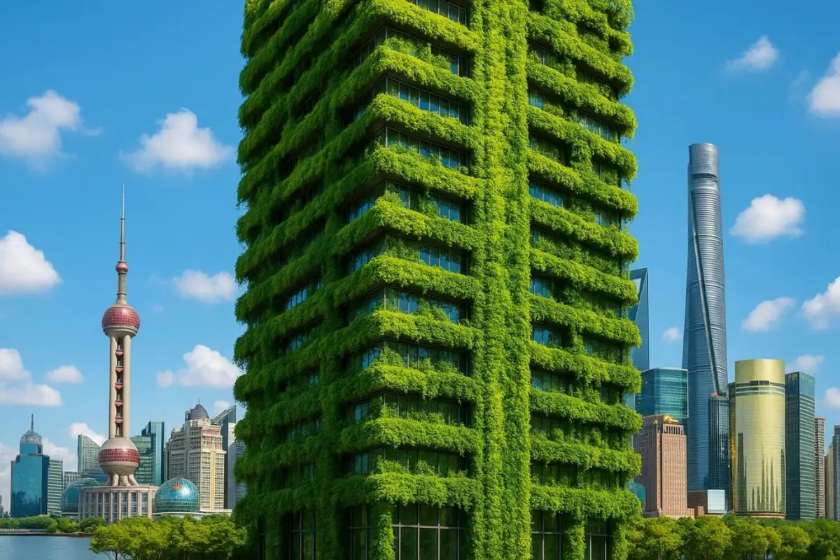 Polusi vs solusi: taman vertikal China buktikan bahwa kota masa depan bisa hijau dan sustainable