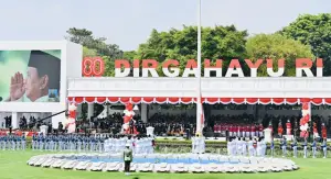 Foto suasana pelaksanaan Upacara Peringatan Detik-Detik Proklamasi di Istana Merdeka, Minggu (17/08). (Foto: BPMI Setpres)