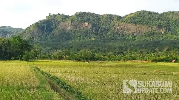 Lanskap Gunung Jandela di Desa Ciwaru, Kecamatan Ciemas, Kabupaten Sukabumi. (Sumber Foto: SU/Ragil Gilang)