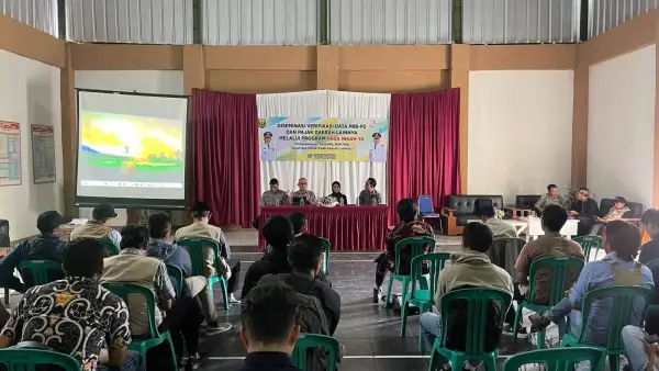 kegiatan Diseminasi Pendataan dan Verifikasi Data PBB-P2 serta Pajak Daerah Lainnya melalui Program ‘Pada Nikah Ya’ Bapenda Kabupaten Sukabumi. (Sumber : Diskominfosan Kab. Sukabumi)