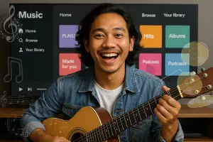 Mengapa musik indie menguasai Indonesia? Bongkar rahasia dominasi artis seperti Nadhif Basalamah, kekuatan komunitas & peran krusial platform digital.(Foto AI:ChatGPt/Canva)