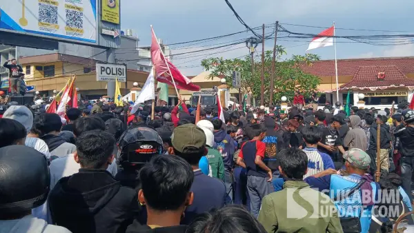 Aksi 1 September 2025 di Mapolres Sukabumi Kota | Foto : SukabumiUpdate