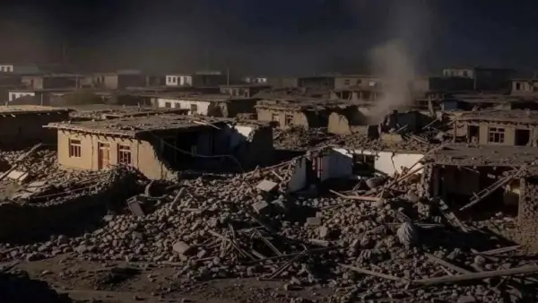 Potret suatu wilayah di Afghanistas porak poranda akibat gempa | Foto : Akun X @Jóvenes Católicos