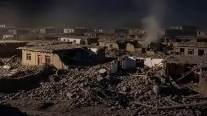 Potret suatu wilayah di Afghanistas porak poranda akibat gempa | Foto : Akun X @Jóvenes Católicos