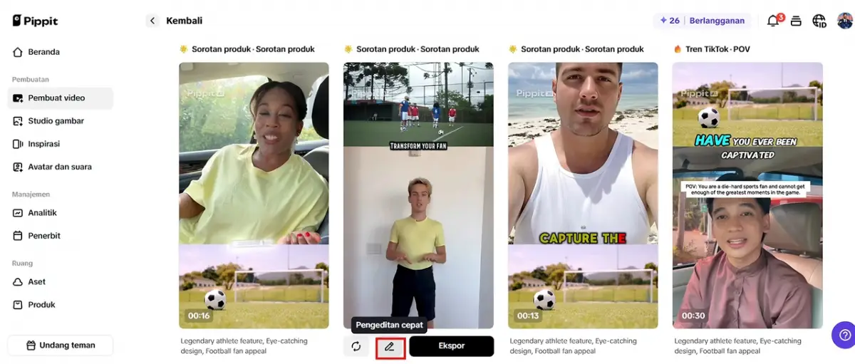 Sesuaikan hasil video.