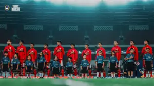 Starting line up Timnas U-23 saat menghadapi Malaysia di fase grup Asean Championship 2025. (Sumber : Instagram/@timnasindonesia)