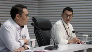 Pelaksana tugas (Plt) Deputi Penindakan dan Eksekusi KPK Asep Guntur Rahayu dan Juru Bicara KPK Budi Prasetyo (Sumber : KPK RI)