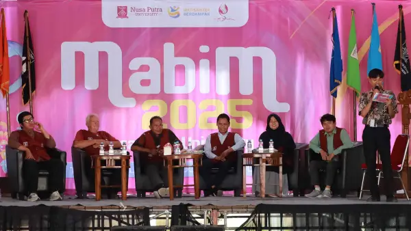 Nusa Putra University resmi menggelar MABIM tahun 2025, Senin (8/9/2025). (Sumber Foto: Dok. NPU)
