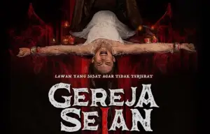 Poster film Gereja Setan. Film horor yang diangkat dari kisah nyata Mongol Stres (Sumber : X/@FilmIndoSource)