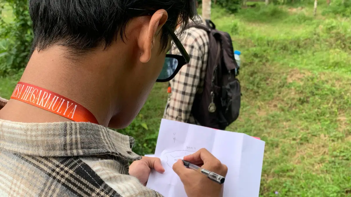 KKN UMMI kelompok 8 Desa Hegarmulya Cidadap Sukabumi survei irigasi pertanian