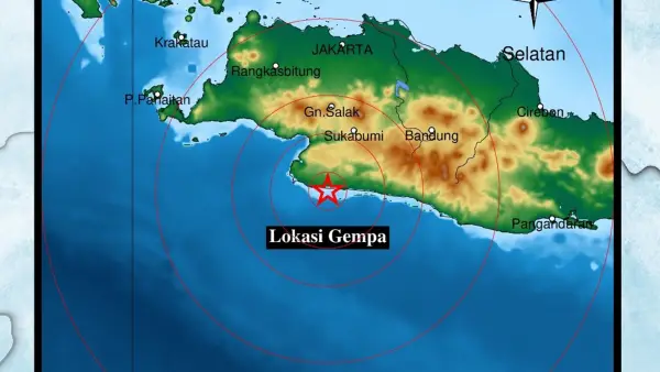 Episenter gempa M4,7 pada Selasa malam, 10 September 2025, pukul 20.26 WIB. (Sumber Foto: BMKG)