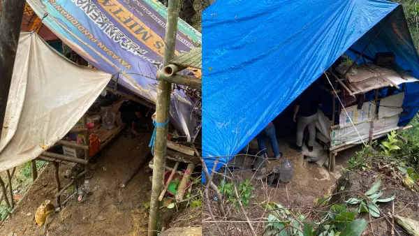 Polisi gerebek lokasi tambang emas ilegal di Kabupaten Sukabumi (Sumber: dok polres sukabumi)