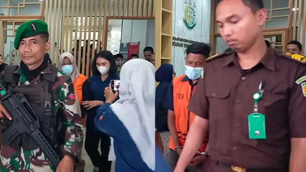 Empat Tersangka Kasus Korupsi DLH Kabupaten Sukabumi dilimpahkan ke Rutan Bandung.
