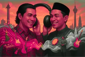 Bahasa Indonesia dan Malaysia berasal dari rumpun yang sama (Melayu), membuat lirik lagu mudah dipahami dan dirasakan oleh pendengar Malaysia.(Ilustrasi AI: ChatGPt)