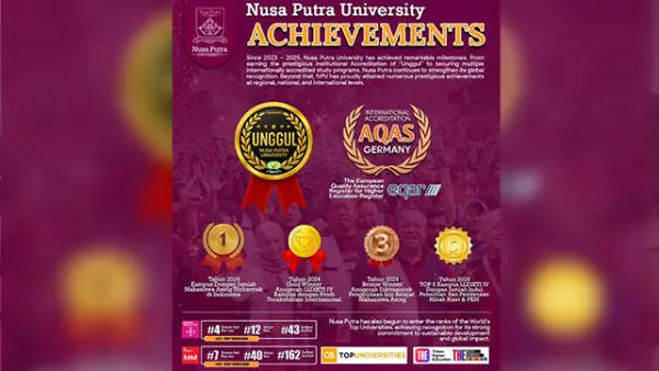 Dari akreditasi nasional hingga penghargaan internasional, NPU terus membuktikan diri sebagai kampus unggulan dengan dampak global. (Sumber : Nusa Putra).