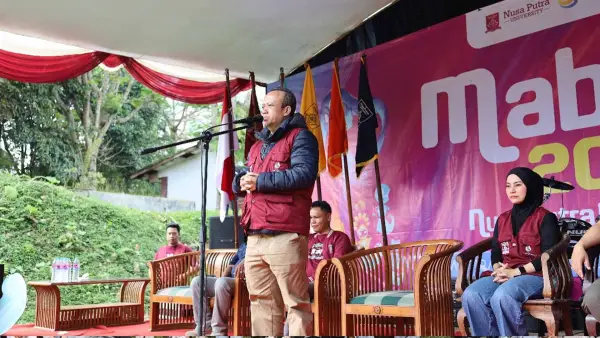 Rektor Nusa Putra University (NPU) Dr. Kurniawan saat menutup MABIM 2025. (Sumber Foto: Dok. NPU)