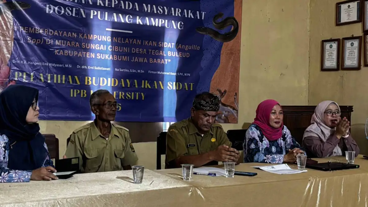 Dosen IPB dan Masyarakat Desa Bersama Melestarikan Budidaya Ikan Sidat di Tegalbuleud Sukabumi