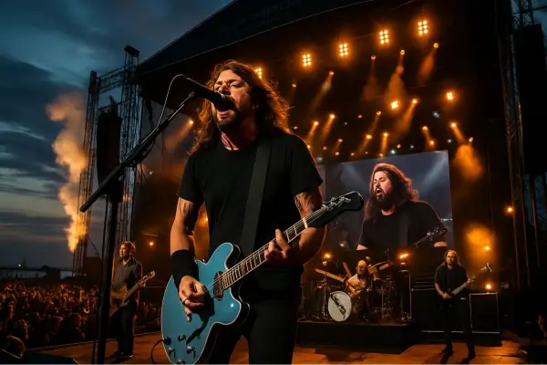 Sebelum menyaksikan penampilan epik mereka, ada baiknya kita ingat lagi sedikit tentang perjalanan band ini. Foo Fighters lahir dari abu tragedi. (Ilustrasi Gambar AI: ChatGPt)