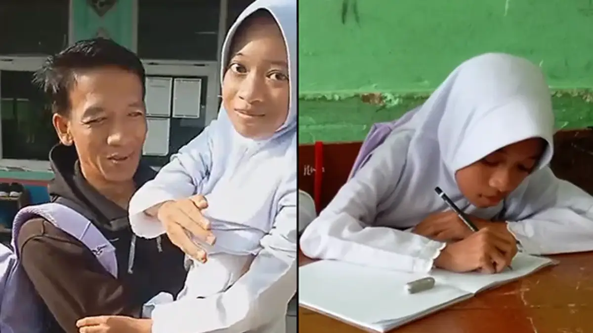 Kasih Orang Tua Antar Ilma Maullia Bersekolah Tuk Meraih Mimpi.