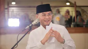 Wagub Jabar menghadiri kegiatan Maulid Nabi Muhammad SAW 1447 Hijriah Tingkat Provinsi Jawa Barat di Pusdai, Kota Bandung, Kamis (18/9/2025). (Sumber Foto: Biro Adpim Jabar)