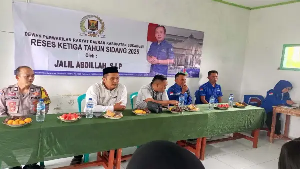 Anggota DPRD Kabupaten Sukabumi, Jalil Abdillah, saat reses di Desa Sukamulya, Kecamatan Caringin, Jumat (19/9/2025) | Foto : Tim ADC
