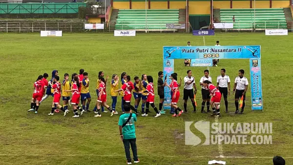 Piala Putri Nusantara II 2025 yang digelar di Stadion Korpri, Cisaat, Kabupaten Sukabumi diikuti 6 tim. (Sumber Foto: SU/Turangga Anom)