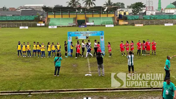 Turnamen Piala Putri Nusantara II 2025 di Stadion Korpri Cisaat Kabupaten Sukabumi. (Sumber Foto: SU/Turangga Anom)