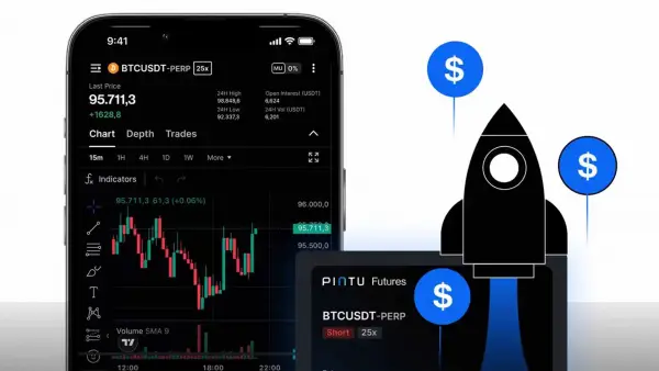 Ilustrasi aplikasi trading crypto futures. (Sumber Foto: pintu.co.id)