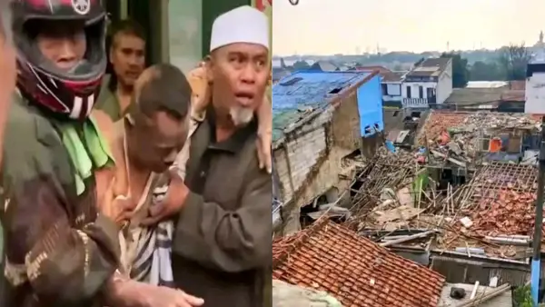 Kondisi rumah dan korban Ledakan tabung gas LPG di Pamulang, Tangerang Selatan | Foto :  Facebook @Imunk Yoz