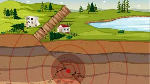 Ilustrasi - BMKG sebut gempa beruntun yang terjadi di wilayah Sukabumi disebabkan oleh aktifitas sesar aktif. (Sumber : Freepik.com/@brgfx).