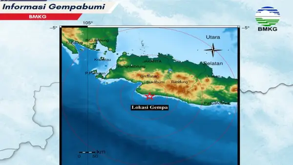 Gempa M:3.6 di Kabupaten Sukabumi | Foto : BMKG