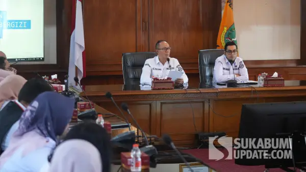 Rapat Koordinasi Pembentukan Satuan tugas (Satgas) Makan Bergizi Gratis (MBG) Pemkot Sukabumi, Rabu (24/9/2025). (Sumber: Dokpim)