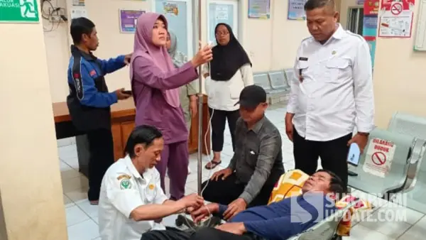 Kondisi warga yang dirawat pasca kejadian keracunan di Lengkong, Kabupaten Sukabumi. Senin (22/9/2025) (Sumber: Dok Warga)