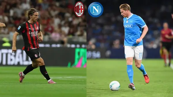 Jenderal lini tengah kedua tim Luca Modric (kiri) dan Kevin De Bruyne (Kanan) akan menjadi tumpuan lini serang kedua tim (Sumber: Web/acmilan.com & sscnapoli.it)