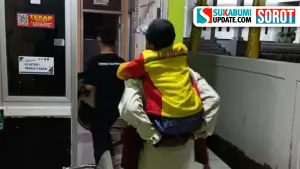 Salah satu korban keracunan MBG di Kecamatan Cidolog, Kabupaten Sukabumi. (Sumber : dok warganet)