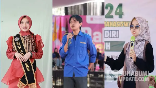 Tsani Septiyani (kiri) Muhammad Jovan Khaikal (tengah) Nur Afifah (kanan) | Foto : SukabumiUdpate