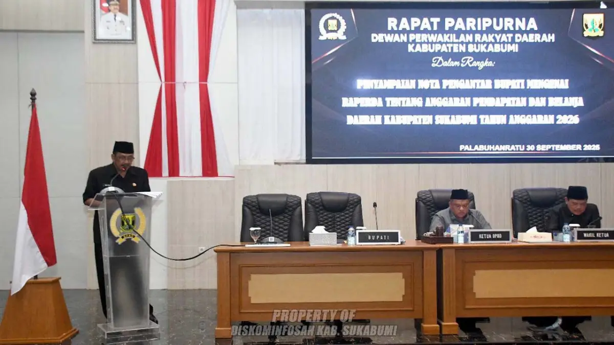 Bupati Paparkan Raperda APBD Sukabumi 2026, Fokus pada Agroindustri dan Pariwisata