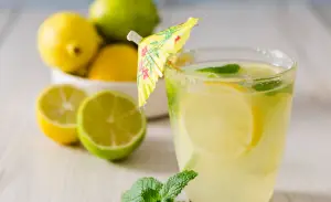 Ilustrasi Mocktail Nira Mint Lemon Kreasi Minuman dari Air Nira, 5 Resep Minuman Sehat dari Air Nira (Sumber : Freepik)