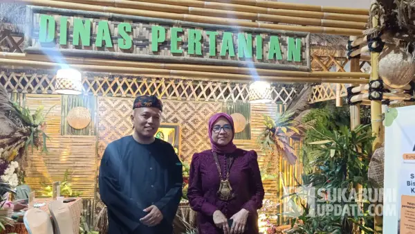Stand Dinas Pertanian Kabupaten Sukabumi di Sukabumi Expo 2025. (Sumber: SU/Ilyas Supendi)