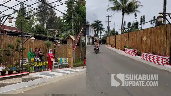 Penampakan Jalur bambu sepanjang 200 meter di Desa Sukajaya, Kabupaten Sukabumi. (Sumber : SU/Turangga Anom).