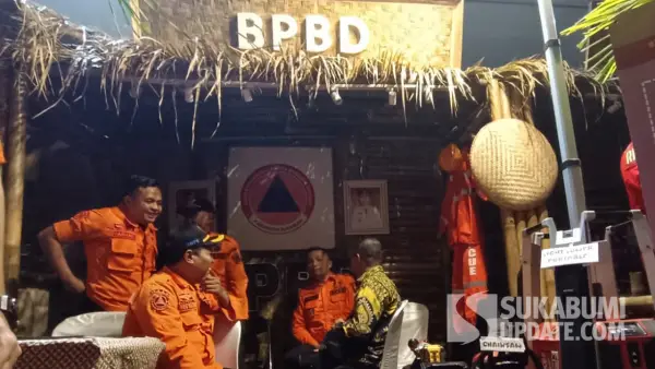 Stand BPBD Kabupaten Sukabumi dalam kegiatan Sukabumi Expo 2025. (Sumber: SU/Ilyas Supendi)