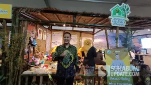 Stan Dinas Perumahan dan Kawasan Permukiman (Disperkim) Kabupaten Sukabum di Sukabumi Expo 2025. (Sumber : SU/Ilyas)