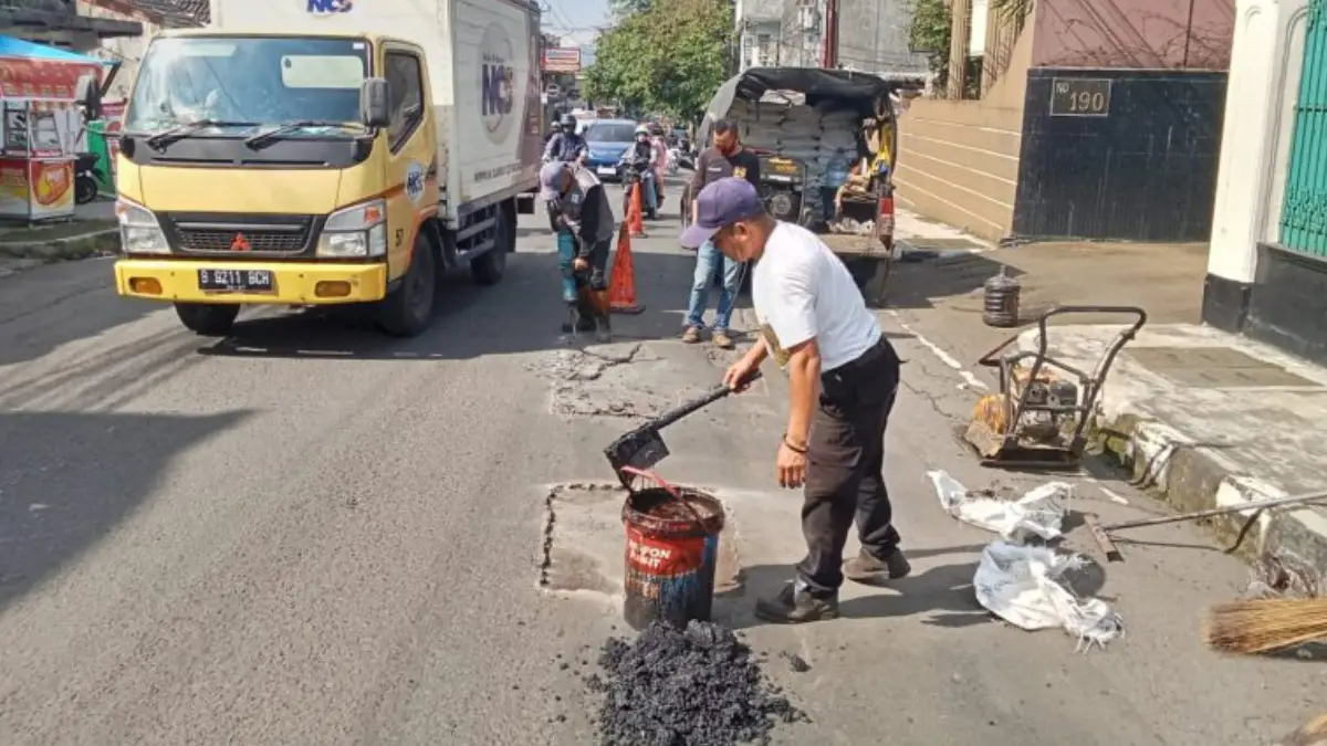 Satgas Anti Jalan Bolong Perbaiki 154 Ruas Jalan di Kota Sukabumi