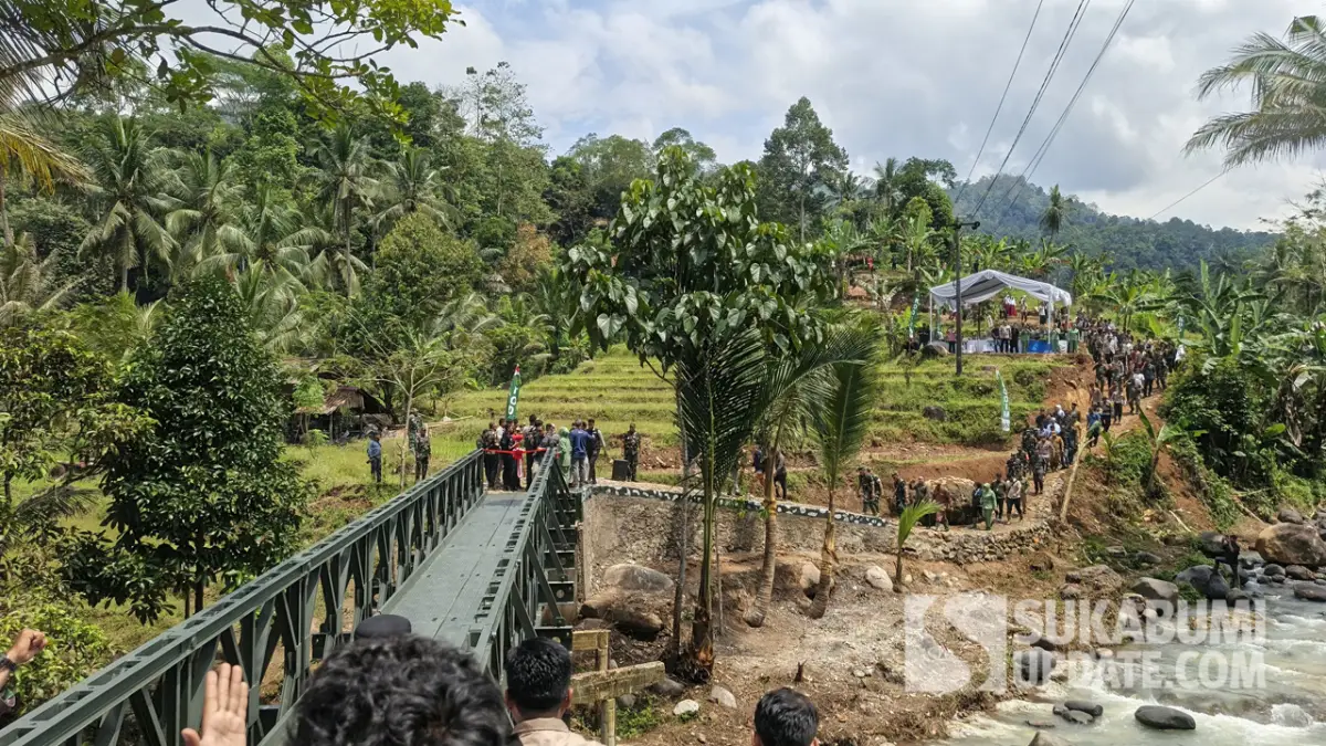 Disperkim Sukabumi Apresiasi Jembatan Panel Garuda, Akses Warga Cisolok Kini Lebih Mudah