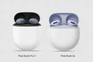 Google Pixel Buds 2A resmi dirilis, harga sekitar Rp2,1 jutaan atau $129. Earbuds ini  menghadirkan teknologi active noise cancellation (ANC) dan transparency mode yang didukung oleh chip Tensor A1 terbaru. (Sumber: StoreGoogle)