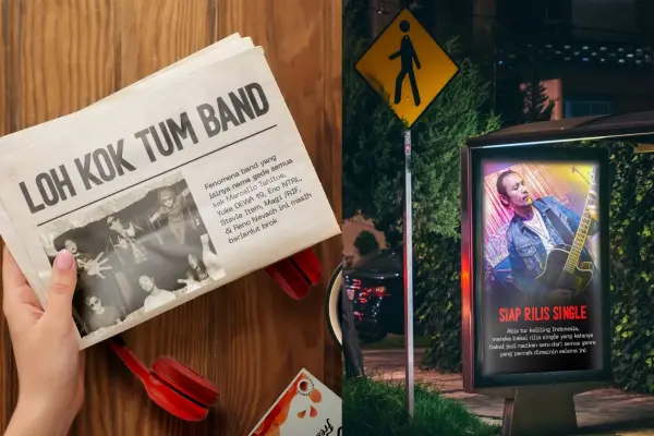 Supergroup Loh Kok Tum Band (Ello, Yuke, Eno NTRL, Stevie, Magi /RIF) guncang panggung! Proyek lepas penat ini siap tur dan rilis album debut 2025. (Sumber: x/@MLDSPOT)