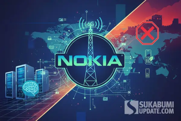 Nokia kini berdiri tegak sebagai perusahaan infrastruktur yang sedang bertransformasi total. Perusahaan ini siap memainkan peran krusial dalam pembangunan pondasi AI global (Ilustrasi gambar: Gemini)