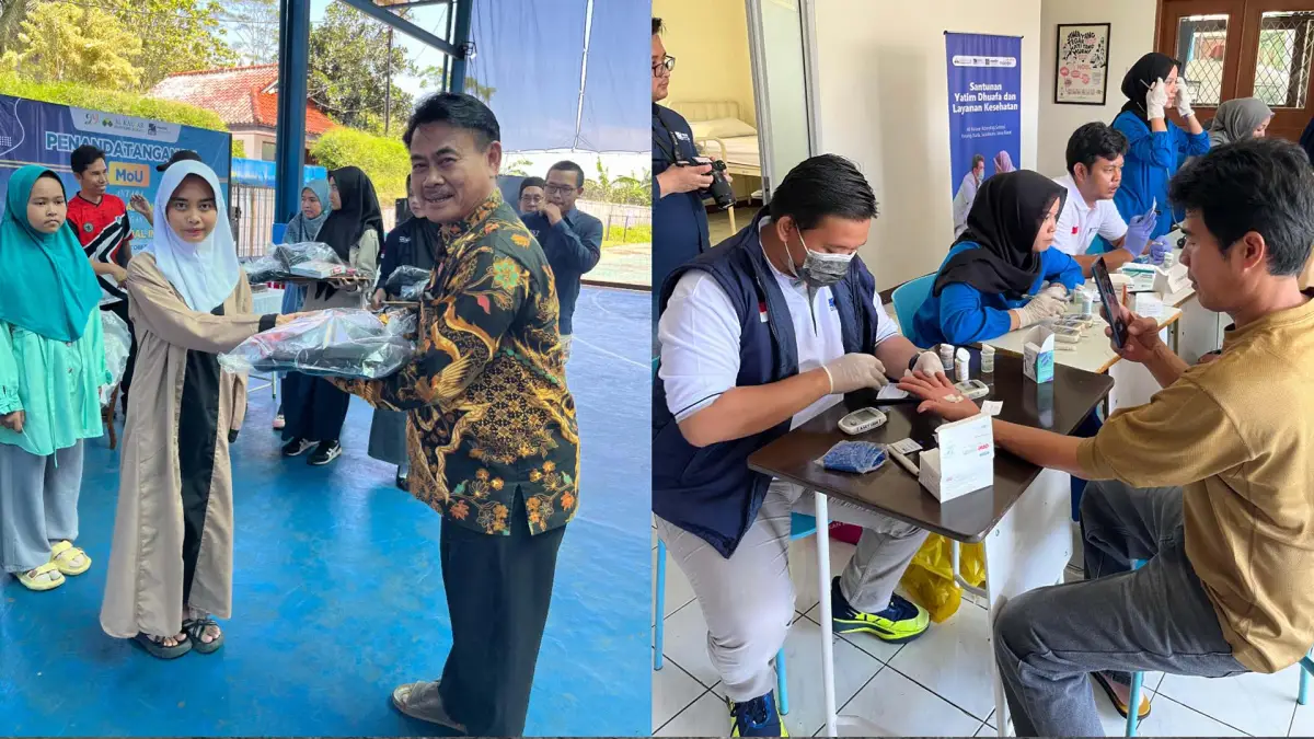 Santunan bagi anak yatim dan dhuafa serta pengobatan gratis bagi masyarakat di sekitar lingkungan sekolah.