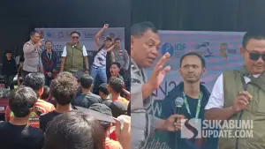 Saat kericuhan terjadi di even lari Osteo Run 7,5 Km di Kota Sukabumi. Minggu (5/10/2025). (Sumber : Tangkapan layar warga)